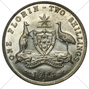 1914H Australian Florin Replica – Uncirculated Look - Space Filler Coin