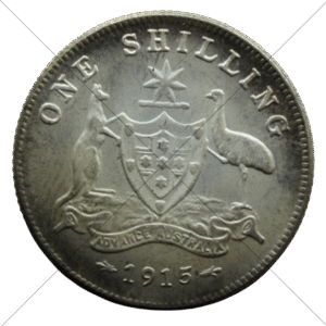 1915 Australian Shilling Replica – Circulated Toned Look - Space Filler Coin