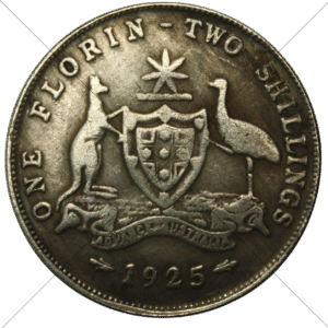 1925 Australian Florin Replica – Circulated Look - Space Filler Coin