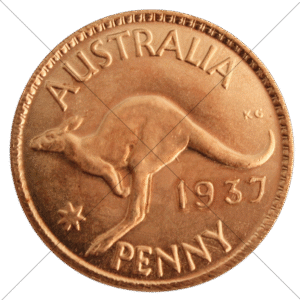 1937 Australian Penny Replica – Uncirculated Look - Space Filler Coin