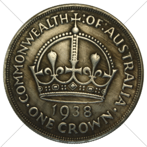 1938 Australian Crown Replica – Circulated Look - Space Filler Coin