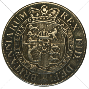 1818 UK Half Crown Replica George III - Circulated Look - Space Filler Coin