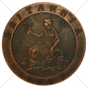 1797 UK King George III Proclamation Cartwheel Two Pence Replica Circulated Look - Space Filler Coin