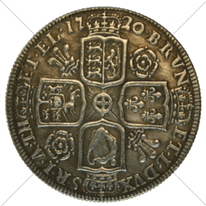 1720 UK Half Crown Replica George I - Circulated Look - Space Filler Coin