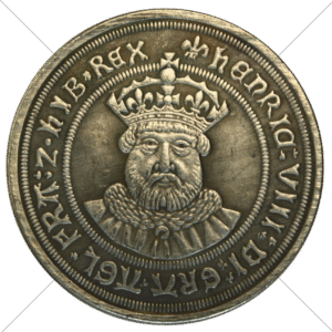 1544-1547 UK Henry VIII Testoon Replica Circulated Look - Space Filler Coin