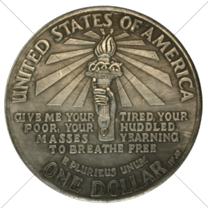 1906 USA Ellis Island One Dollar Replica - Space Filler Coin