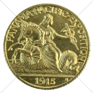 1915 USA Panama Pacific Exposition $2.50 Replica - Space Filler Coin