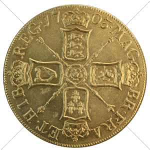 1703 UK Queen Anne VIGO Five Guineas Replica - Space Filler Coin