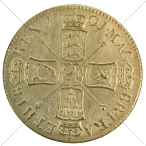 1701 UK William III Five Guineas Replica - Space Filler Coin
