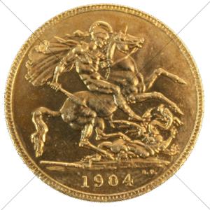 1904 King Edward VII Sovereign Replica Circulated Look - Space Filler Coin