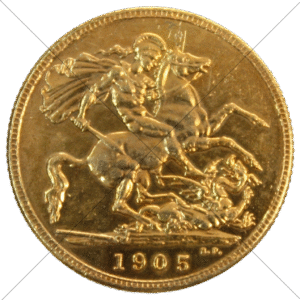 1905 King Edward VII Sovereign Replica Circulated Look - Space Filler Coin