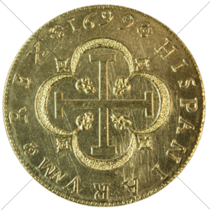 1699 Spain Carlos II (Seville) Gold 8 Escudos Replica - Space Filler Coin