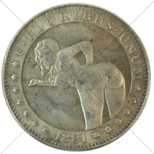 1881cc USA Hobo XXX Rear View Morgan Dollar Replica - Space Filler Coin