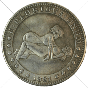 1881cc USA Hobo XXX Lesbian Love Morgan Dollar Replica - Space Filler Coin