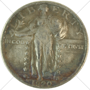 1918/1920 USA Standing Liberty Quarter Mule Error Replica - Space Filler Coin