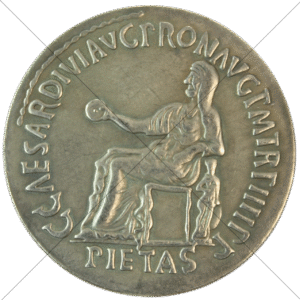 40-41 Ancient Rome Pietas/Caligula 1 Sestertius Replica - Space Filler Coin