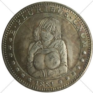 1881cc USA Hobo XXX Topless Woman Morgan Dollar Replica - Space Filler Coin