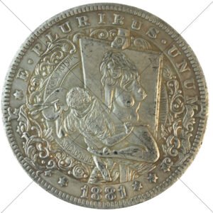 1881cc USA Hobo XXX Painting Topless Woman Morgan Dollar Replica - Space Filler Coin