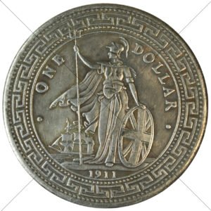 1911 UK 1 Dollar (Trade Dollar) Replica - Circulated Look - Space Filler Coin