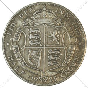 1925 UK King George V Half Crown Replica - Circulated Look - Space Filler Coin