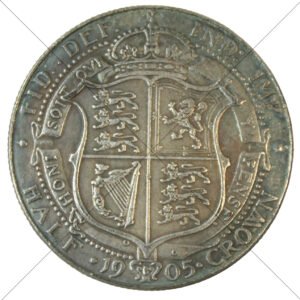 1905 UK King Edward VII Half Crown Replica - Circulated Look - Space Filler Coin